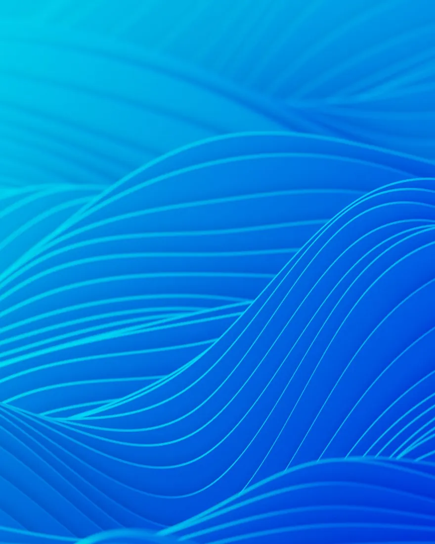 Blue duotone: abstract flowing digital waves